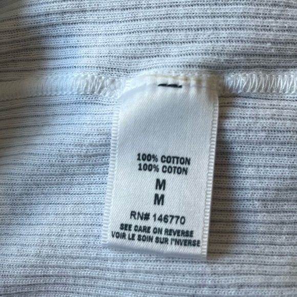 Re/done Ribbed White Scoop Neck 100% Cotton Tank Top EUC Size M - Picture 8 of 10